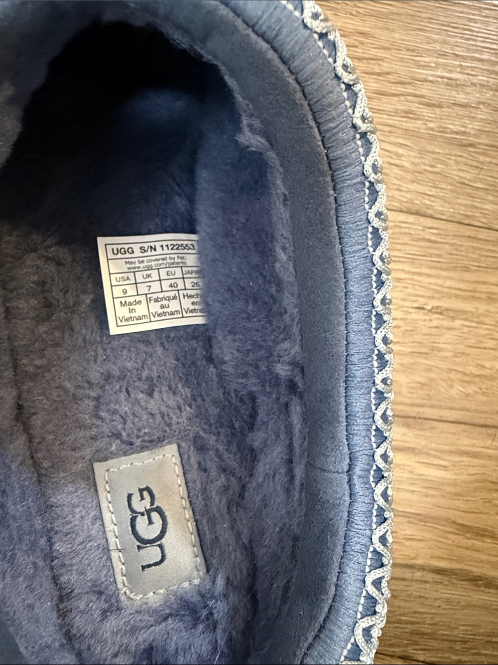 UGG light gray or blue Suede Slip-On Clog - Picture 8 of 9